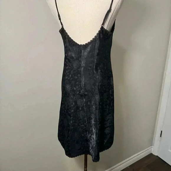 Vintage warners black lace and nylon slip dress 36 - Picture 4 of 5